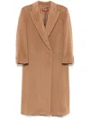 Max Mara Caronte Long Camel Coat In Brown