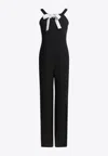 Max Mara Estro Jumpsuit With Interchangeable Ribbon In Black