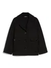 Max Mara Single-breasted Jersey Jacket In Black