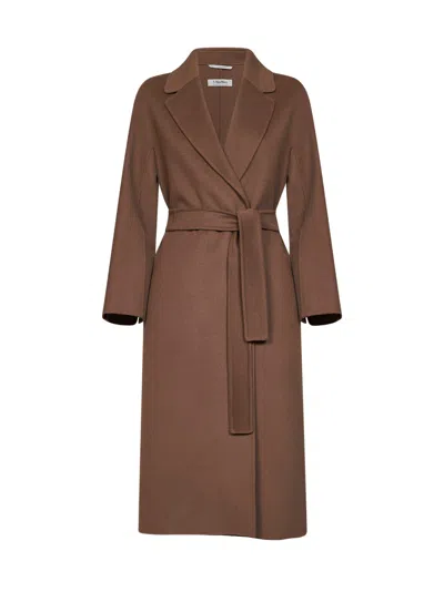 Max Mara Esturia Coat In Brown