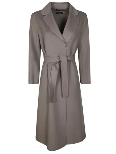 Max Mara Esturia Coat In Gray