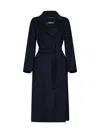 Max Mara Esturia Coat In Black
