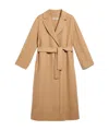 Max Mara Esturia Strap-lined Long Wool Coat In Brown