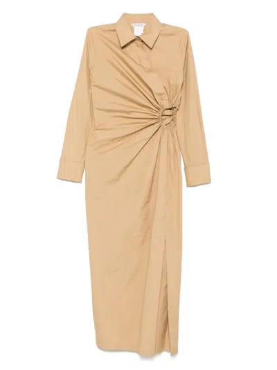 Max Mara Etere Midi Dress In Beige