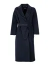 Max Mara Cles Wool And Cashmere Coat In Blue
