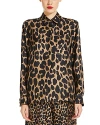 Max Mara Etna Leopard Print Button-front Shirt In Camel