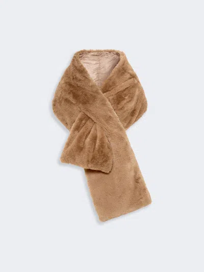 Max Mara Étole Rembourrée En Toile Déperlante In Brown