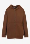 Max Mara Etuania Zip Up Sweatshirt Camello Women In Brown