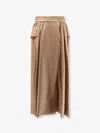 Max Mara Eufemia Camel Long Skirt In Neutral