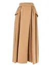 Max Mara Eufemia Pleated Skirt In Neutral