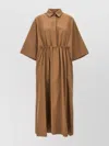 Max Mara Agoraio Belted Short Sleeved Midi Dress