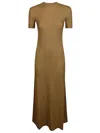 Max Mara Silk Cashmere Dress In Brown