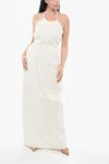 Max Mara Europa Canvas Maxi Dress In White