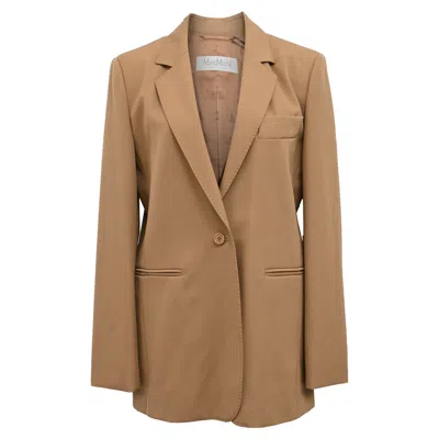 Max Mara Eva Blazer In Beige Camel Hair In Neutral