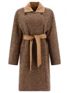 Max Mara Reversible Evelin Coat In Brown