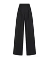 Max Mara Extra Large Stretch Cotton Pants In Black