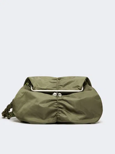 Max Mara Extra-large Technical Gabardine Pasticcino Bag In Green