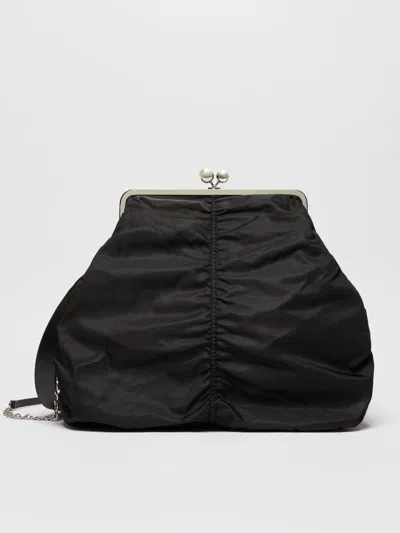 Max Mara Extra-large Water-repellent Twill Pasticcino Bag In Black