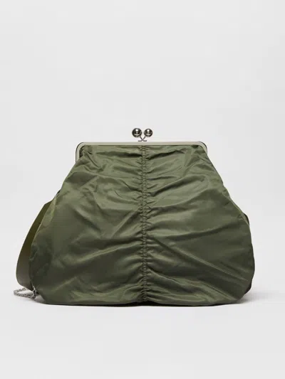 Max Mara Extra-large Water-repellent Twill Pasticcino Bag In Dark Green