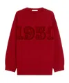 Max Mara Extra Large Wool And Cashmere Pullover In Red