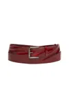 Max Mara Extra-long Belt With Double Loop And Shaped Tip In Red