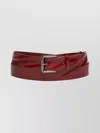 Max Mara Extra-long Belt With Double Loop And Shaped Tip. In Burgundy