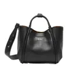 Max Mara Extra Small Leather Marine Bag In Black