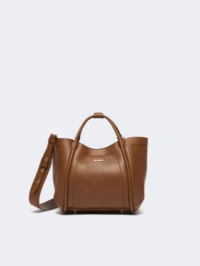 Max Mara Extra-small Leather Marine Bag In Brown