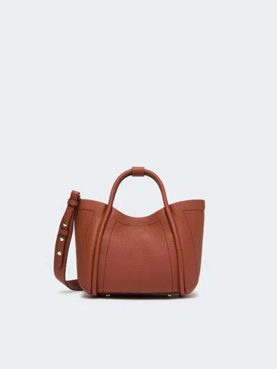 Max Mara Extra-small Leather Marine Bag In Brown