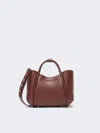 Max Mara Extra-small Leather Marine Bag In Burgundy