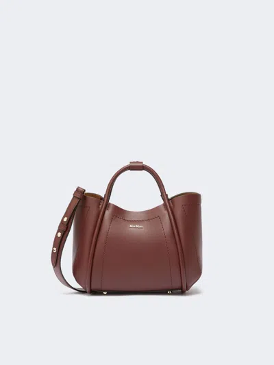 Max Mara Extra-small Leather Marine Bag In Burgundy