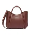 Max Mara Extra-small Leather Marine Bag In Red