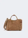Max Mara Extra-small Marine Bag In Alpaca And Cashmere Teddy Fabric In Brown