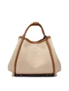 Max Mara Borsa Marine Extra Small In Tessuto Effetto Rafia Handbags Brown