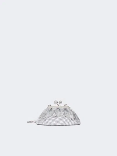 Max Mara Extra Small Pasticcino Bag With Rhinestones In White