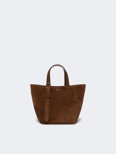 Max Mara Extra-small Split Leather Archetipo Bag In Brown
