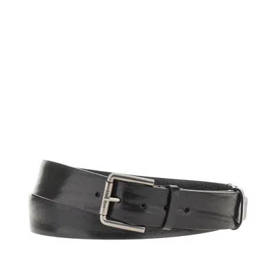 Max Mara Extralong Leather Belt In Brown