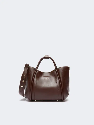 Max Mara Extra-small Leather Marine Bag In Brown