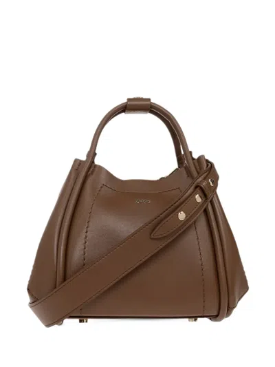 Max Mara Extra-small Leather Marine Bag In Brown