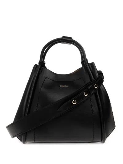 Max Mara Extra-small Marinxs Leather Mini Bag In Black