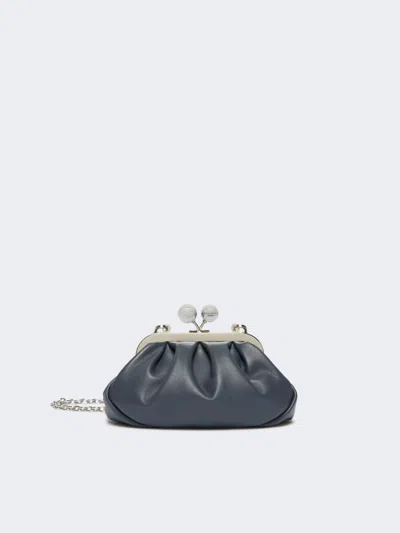 Max Mara Extra-small Pasticcino Bag In Shiny Sheepskin In Blue