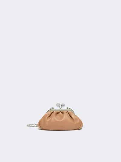 Max Mara Extra-small Pasticcino Bag In Shiny Sheepskin In Nudo