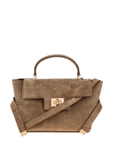 Max Mara Extra-small Suede Handbag In Brown