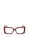 Max Mara Square-frame Glasses In Burgundy