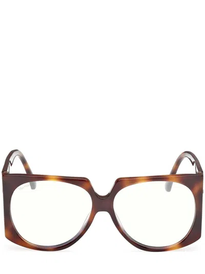 Max Mara Square Frame Glasses In Brown