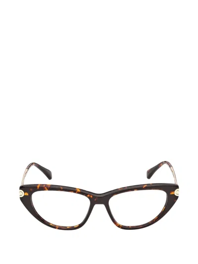 Max Mara Eyewear 캣아이 안경 In 브라운