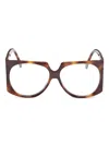 Max Mara Eyewear Geometric-framed Glasses In Brown