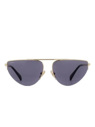 Max Mara Eyewear 猫眼镜框太阳眼镜 In Gold