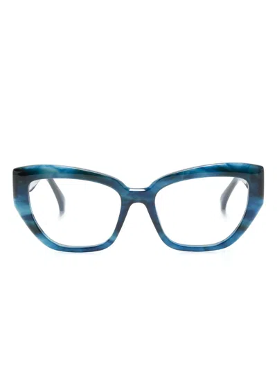 Max Mara Eyewear Cat-eye Glasses In Blue