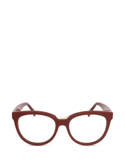 Max Mara Eyewear Cat-eye Frame Glasses In Burgundy